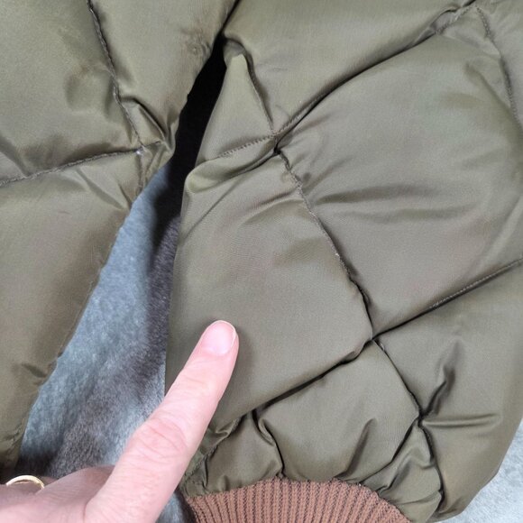 Vintage Eddie Bauer Jacket Mens Medium Green Goose Down Quilted Puffer 50s 60s - Picture 9 of 16